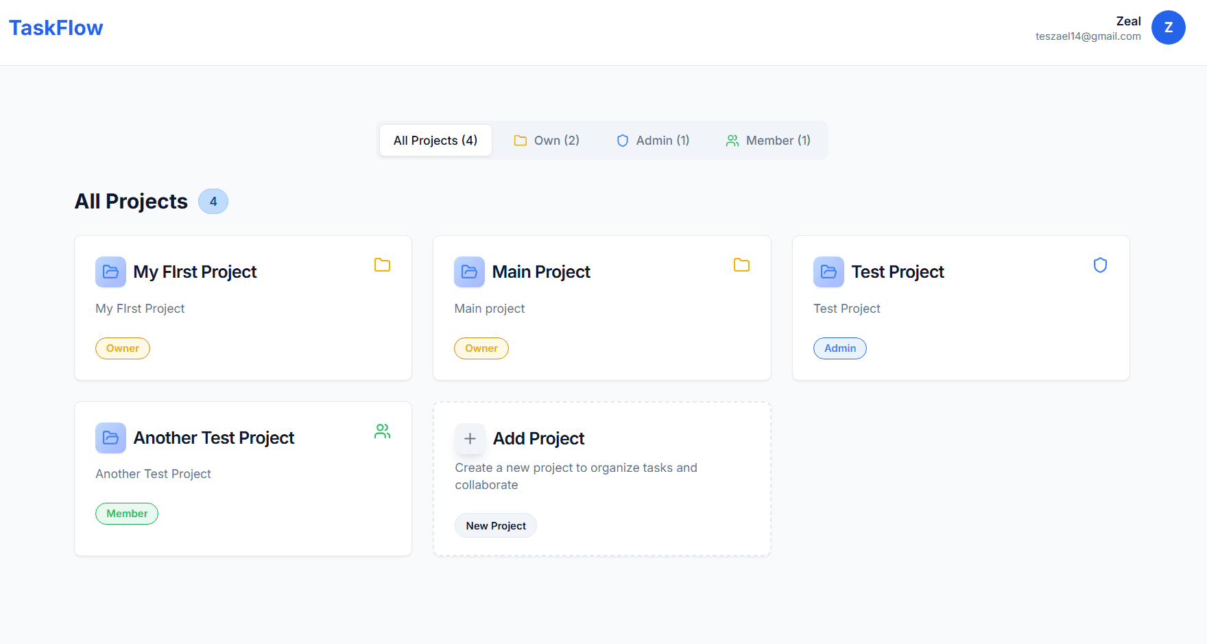 Task Flow Project Manager app